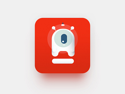 Concept for an icon of an application alfabank flat icon red sweet