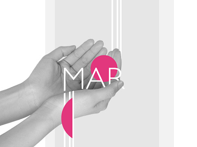 MAR abstract circle hand memphis pink