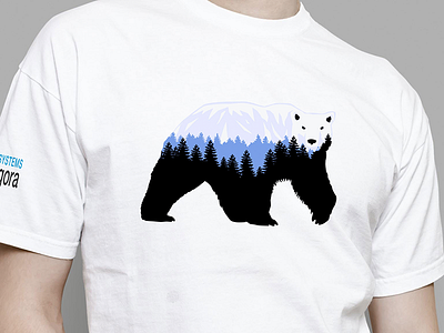 Bear Tshirt bear fir forest mascot minimal mountains spruce t shirt