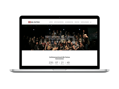 Website for the 3rd JKL Tattoo convention (2017) event tattoo ui ux web design website