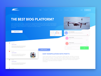 Blog Platform app application interaction interface slider ui ux web website