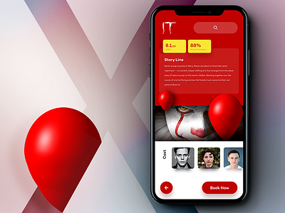 Movie App app color darl horro iphone movie ui x