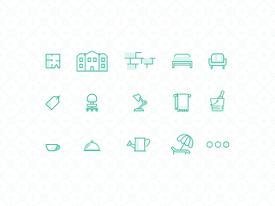 Icon Set Interior Design architecture clean flat icon inspire interior design