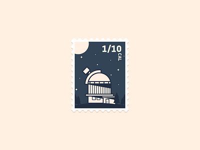 Stamp - #FunFactFriday fun fact friday minimal moon night observatory simple stamp stars telescope