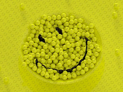 Dribbble 3d blender3d cg happy physics smiley