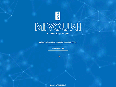 MIYOUWI official website animate web blue css design agency jquery