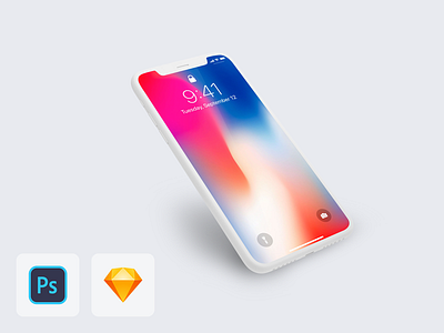 iPhone X Clay Mockup [freebie] clay freebie iphone iphone x mockup photoshop sketch