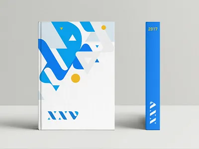 XXV book brand identity branding letter mark number roman numerals triangle