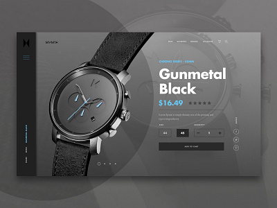 MVMNT Product Detail Card concept design ecommerce product detail products typography ui ux watches web design