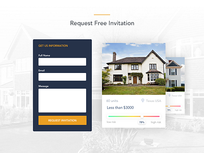 Request home rent request ui