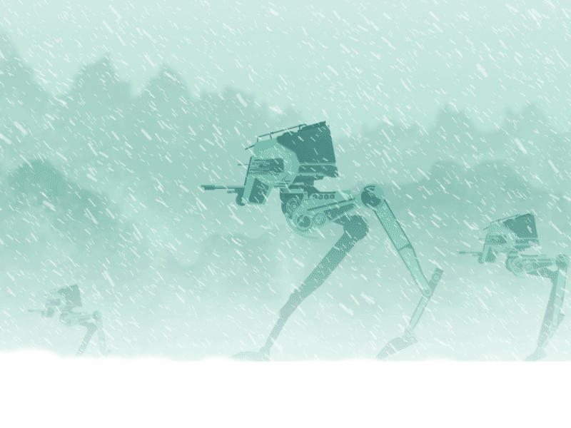 AT-ST Team after effects at at empire hoth illustration planet spaceship star wars vector