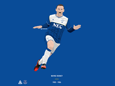 Wayne Rooney / Everton FC / 1985-86 classic concept design everton football illustration kit rooney soccer vector