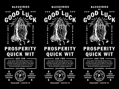 good luck austin candle creativity halftone illustration luck preacher typography