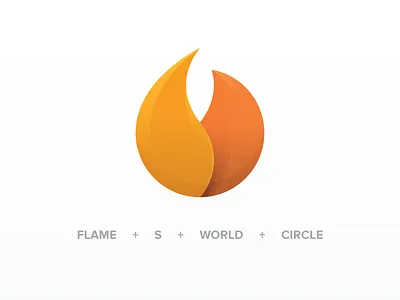 SpiceWorld Flame Logo ball flame flame ball logo logo design mark orange s logo spiceworld