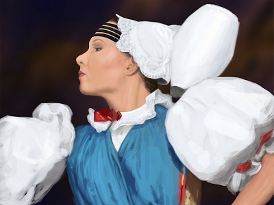 Woman from Pilsen character costume digitalpainting folklore portrait