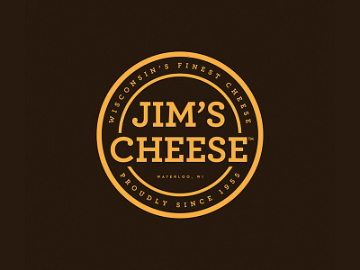 Jims Cheese branding design identity logo