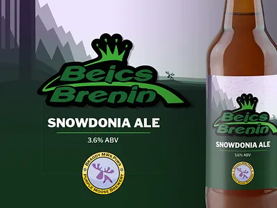 Mws Piws label ale beer bikes bottle brewery label mtb trees wales