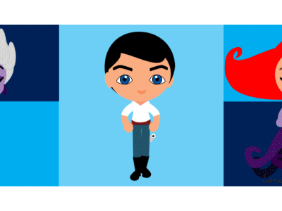Little Mermaid gif motion design princess