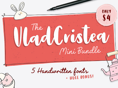 The VladCristea Mini Bundle font font bundle script font typeface