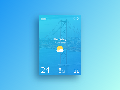 Dribbble Weather Widget weather widget