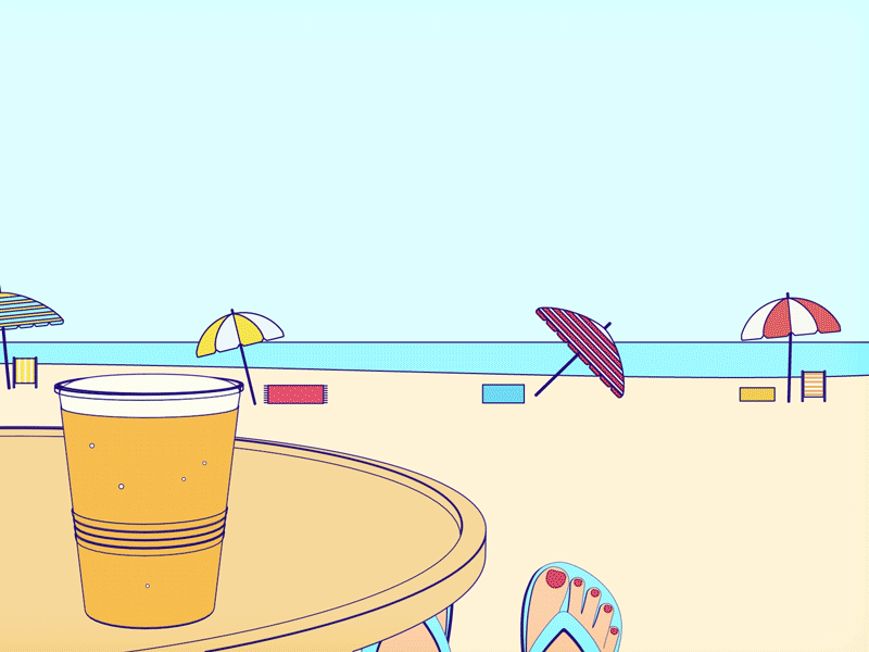 Mediterranean 2d animation ginjol. summer motion graphics sandra clua