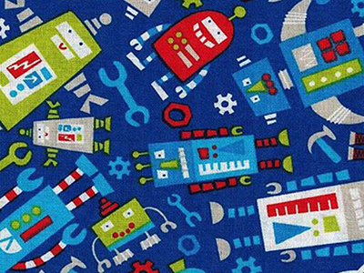 ROBO FABRIC fun kids robot textile