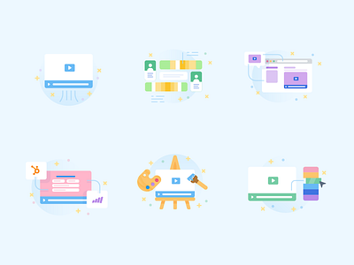 Onboarding Illustrations colorful flat illustration minimal