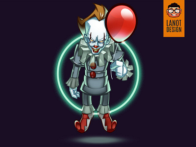 Pennywise Fan Art Illustration design designer graphicartist graphicdesigner horror movie pennywise mascot mascotdesign mascotdesigner