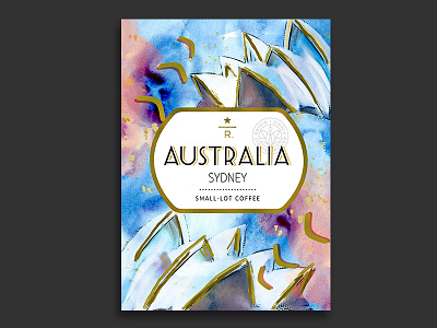 Starbucks Reserve Single Origin- Australia abstract australia card digital illustration single origin starbucks starbucks reserve sydney