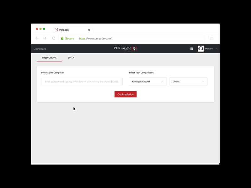 Prediction Algorithm analytics dashboard data email marketing interaction design loading state motion graphics subject lines ui user experience user interface