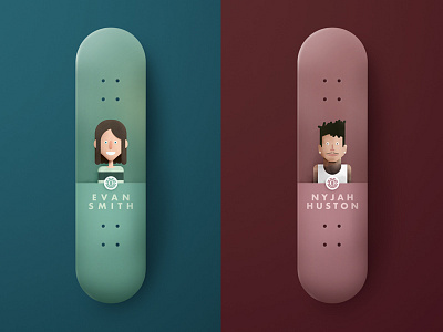 Fictive Board Serie Design - 02 element graphic design illustration minimal portrait skateboarding