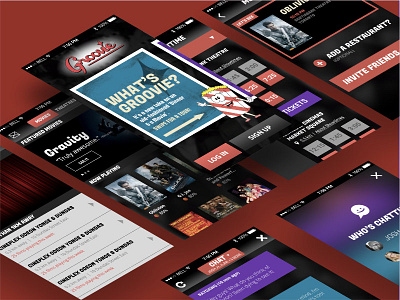 Groovie App app movies ui ux