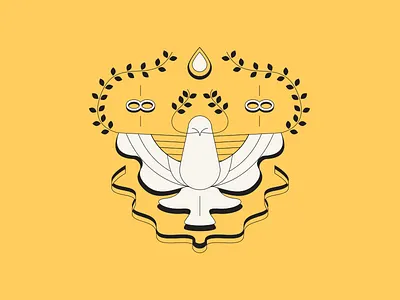 Hope bird branch dove hope illustration infinite infinity olive peace
