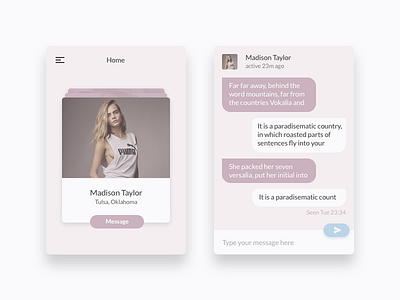 DailyUI 013 - Direct Messaging chat dailyui dailyui 013 dating app direct messaging