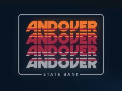 Retro Type 70s 80s andover state bank retro type