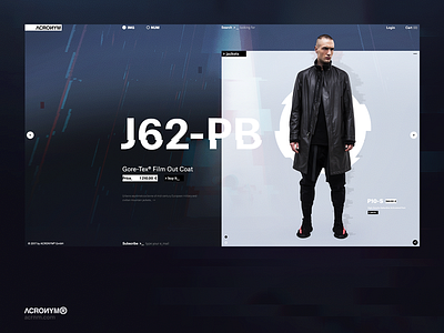 Acronym®. Main page. Concept. concept cyberpunk ecommerc fashion promo shop store ui ux web