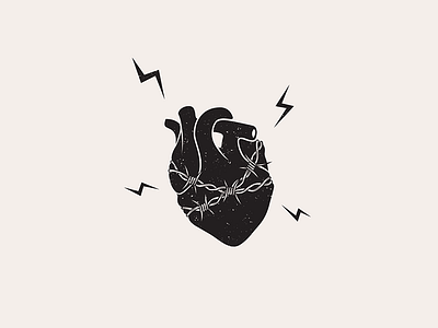 Constricted constricted heart illustration vector