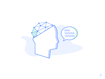 AI ai brain bubble head icon illustration lineart