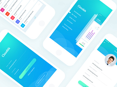 Cloudex Mobile App- Upload and share File! app data mobile sharing storage ui uplaoding ux