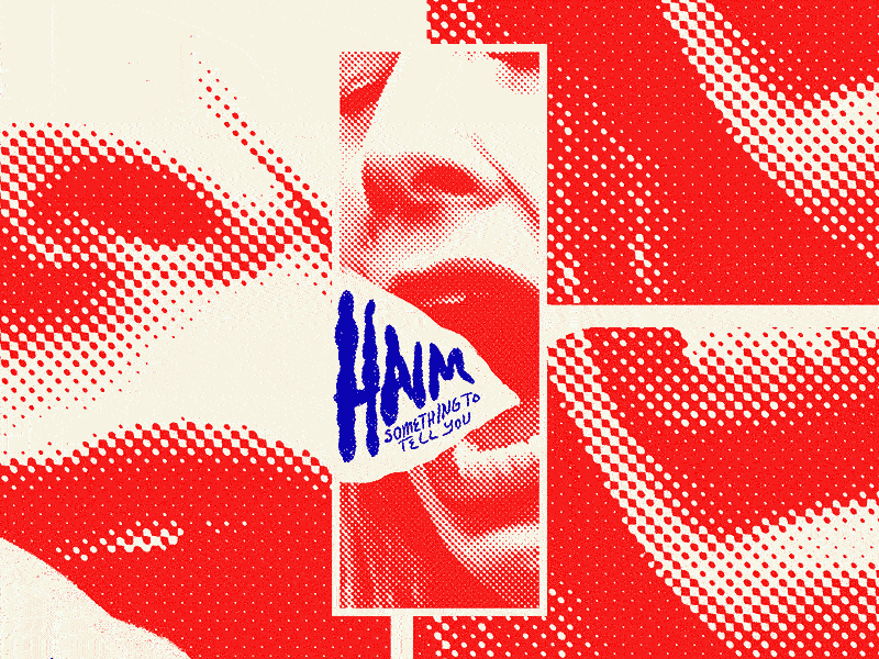 HAIM band concert gig halftone poster print