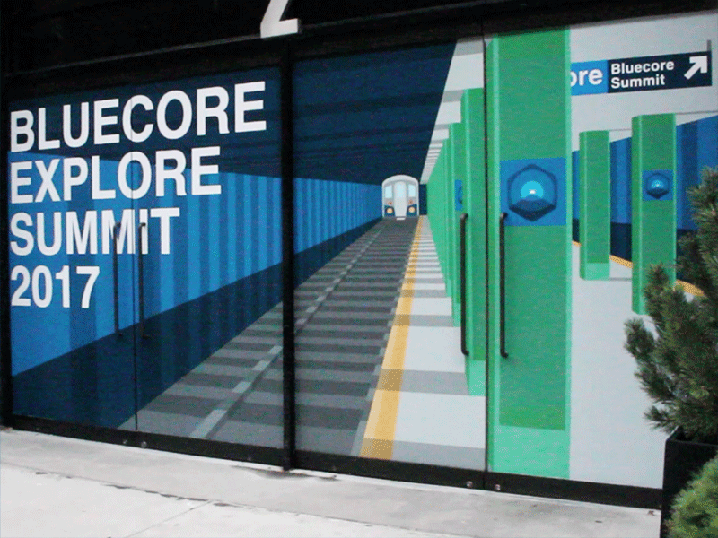 Explore Summit 2017 Entrance door nyc subway summit