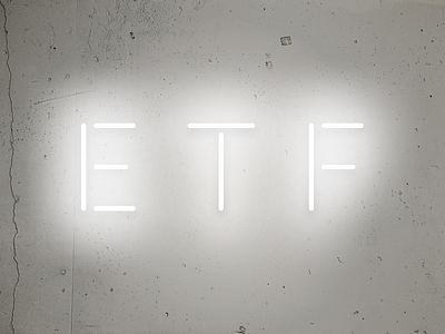 ETF etf fintech investment neon sophisticated