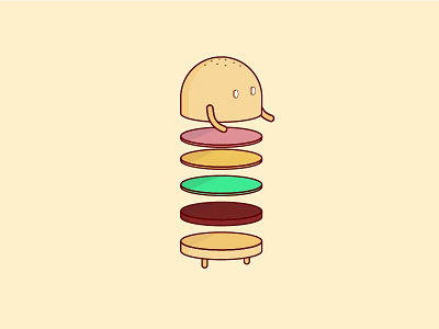 Burger ai burger design drawing geometric illustration illustrator ui vector