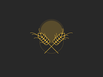 Day 80 - Harvest crops dotwork gold harvest icon illustration line art logo sun vector wheat