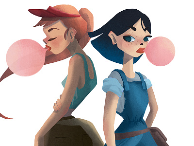 Bubble Gum bubble gum candy character girl illustration