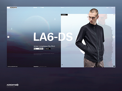 Acronym®. Main page. Concept. concept cyberpunk ecommerc fashion promo shop store ui ux web