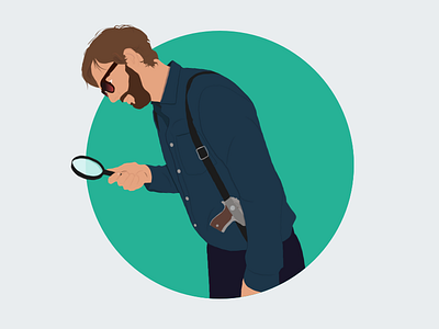 Me as a detective detective illustration investigate ux design