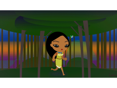 Pocahontas gif motion design princess