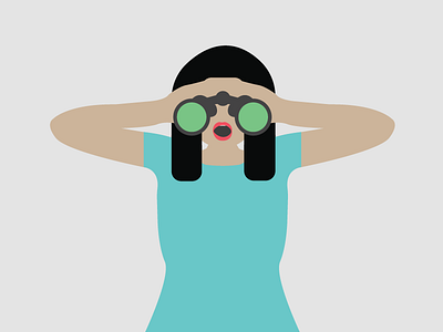 Binocular Illustration illustration