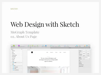 Web Design with Sketch: About Us layout sketch tutorial typography